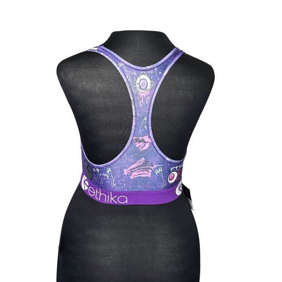 Set Of 2 Ethika Eucci Bling Sports Bras Size M Multicolor Racerback Stylish - Picture 4 of 9